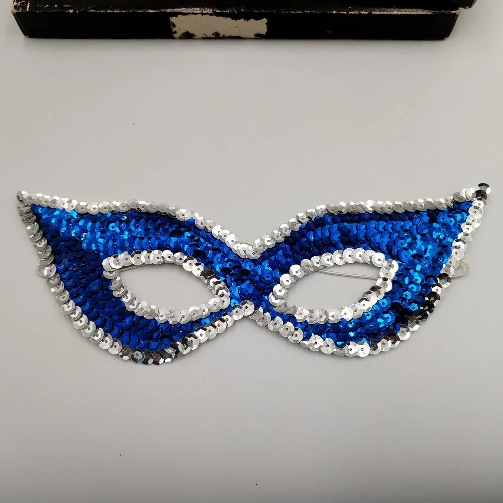 Russ Berrie Masquerade Magic Sequin Eye Mask Vintage Lot of 4 Costume Mardi Gras